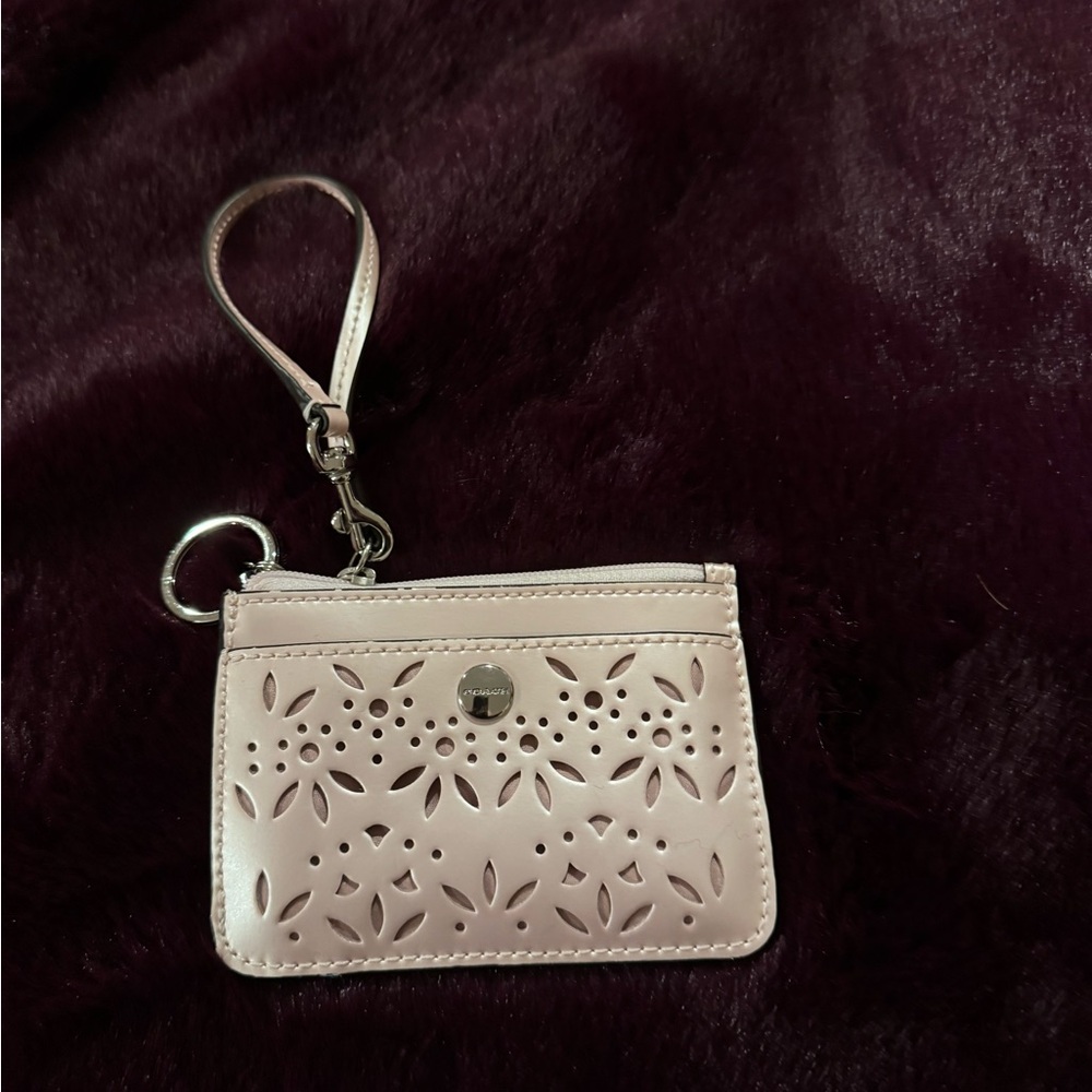Coach Pink Cutout Skinny ID Wallet